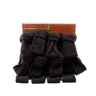 Bottega Veneta Pre-owned Bottega Veneta Chunky Ruffled Knit Maxi Intrecciato The Snap Clutch Ladies G1NQS7EZOEBCZ2F5