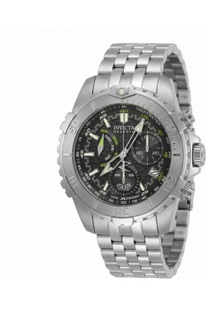 Invicta Reserve 50991 Herenhorloge - Quartz Uurwerk - Roestvrij Staal met Zwarte Wijzerplaat - 47 mm