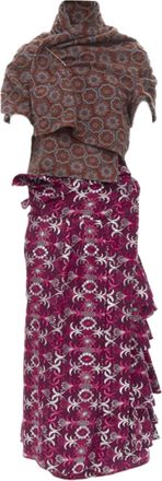 Comme Des Garçons Comme Des Garcons Floral Macrame Wrap Top Ruffle Skirt