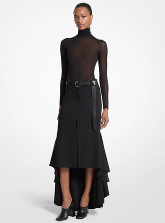 Michael Kors Wool Serge High-Low Trouser Skirt