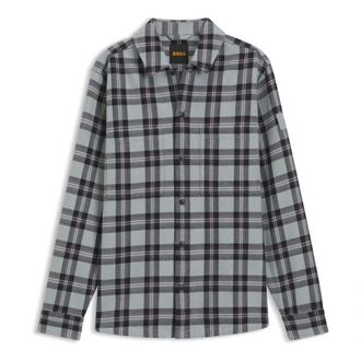HUGO BOSS Overhemden, Heren, Grijs, S, Katoen, Locky Shirt