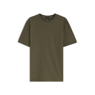 BOSS Regular-fit T-shirt in striped cotton