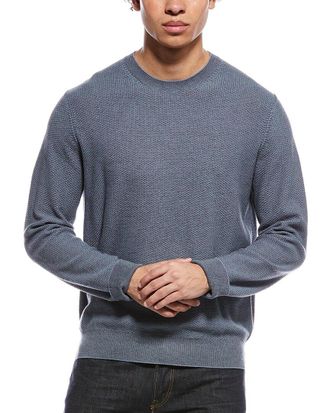 Vince Geo Jacquard Wool & Cashmere Crewneck Sweatshirt