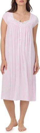 Eileen West Waltz Cap Sleeve Nightgown in Pink/Fl at Nordstrom, Size X-Large