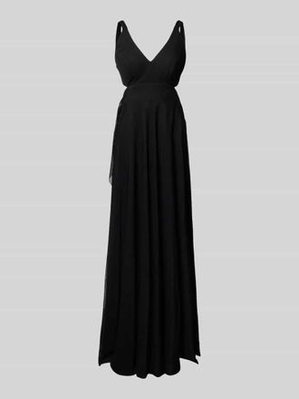 Troyden Collection Abendkleid mit tiefem V-Ausschnitt in Black, Größe 36