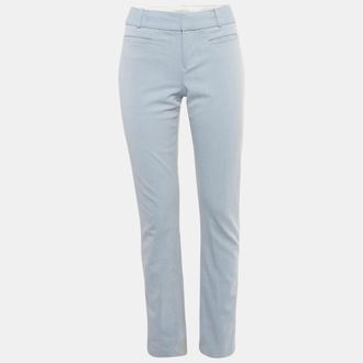 Calvin Klein Blue Crepe Formal Trousers