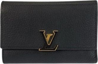 Louis Vuitton Pre-owned Wallets, female, Black, Size: ONE SIZE Pre-owned Portefeuille Capucines Leather Wallet