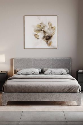 Home Discount Vida Designs Victoria Bed Frame & Gel Memory Foam Spring Mattress in Silver | Size: King