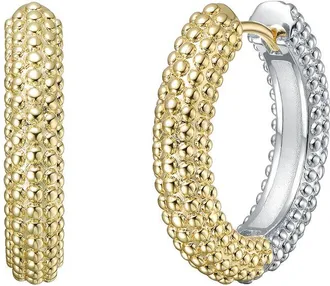Rachel Glauber Plated Hoop Earrings