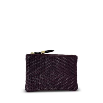 Kempton & Co. Womens Woven Small Pouch In Oxblood