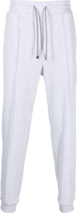 Brunello Cucinelli tapered-leg track pants - men - Cotton/Elastane - S - Grey