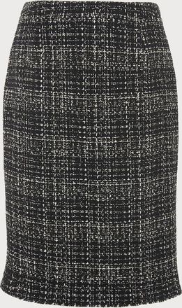 L.k. Bennett Womens Italy Skirt, Black/Blue Cotton - Size 8 UK