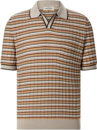 Gran Sasso Preppy Skipper Knit Polo - Heren - Polos - Bruin - 2XL - Katoen - Tops