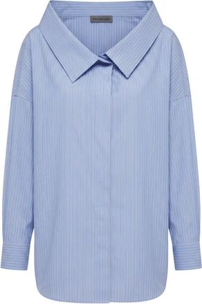 Balenciaga Katoenen Shirt - Dames - Overhemden - Blauw - S - Katoen - Overhemden
