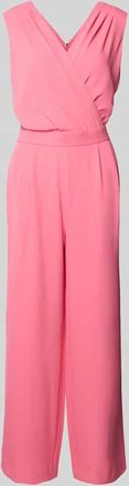 Comma Jumpsuit in Wickel-Optik in Pink, Größe 34