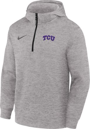 Nike TCU Horned Flogs Nike Mens NCAA Basketball Coaches Pullover Hoodie in Grey | IM2430-062