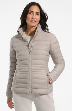 Lands End Wanderweight Ultralight Packable Down Jacket in Soft Mushroom at Nordstrom, Size X-Large