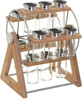 5five Simply Smart 5five Simply Smart - Supporto a ruota per 15 barattoli di spezie in bamb&ugrave; - 5five