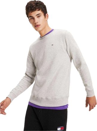 Tommy Jeans Heren fleece gevoerd sweatshirt (Grijze Heide)
