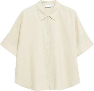 Comma Dames, Blouses & Shirts, Beige, Maat: 3XL