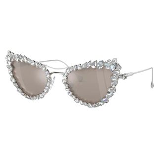 Swarovski Sunglasses, female, Gray, Size: 56 MM Crystal Decorative Sunglasses