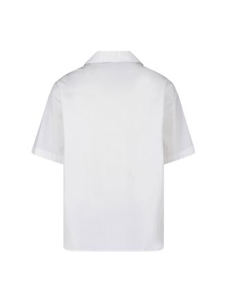 Valentino Mens Cotton Short-Sleeve Shirt White
