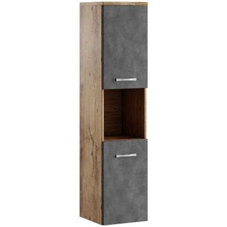 Badplaats Columna De Ba&ntilde;o Montreal 30 X 30 X 131 Cm - Roble Casta&ntilde;o Con Gr