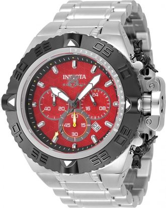 Invicta Subaqua Noma IV Chronograph GMT Quartz Red Dial Mens Watch 48199