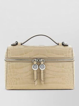 Tory Burch romy slim mini shoulder bag crocodile texture