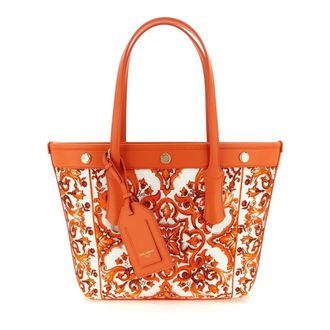 Dolce & Gabbana Atene Shopping Bag - female - Dolce & Gabbana - Shopping Bags - Orange - ONE SIZE - Bags