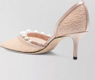 Jimmy Choo London pearl embellished pointed toe pumps