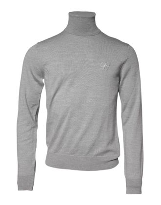 Dolce & Gabbana Mens Virgin Wool Turtleneck Gray