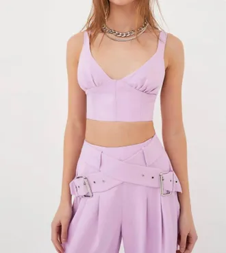 For Love & Lemons Natasha Top In Purple