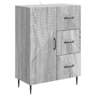 vidaXL Aparador Gris Sonoma 66 X 34,5 X 89,5 Cm Madera De Ingenier&iacute;a Vidaxl