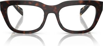Prada 54mm Rectangular Optical Glasses in Havana at Nordstrom
