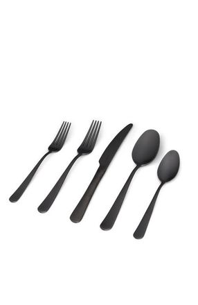 Fable Home Flatware Set in Matte Black at Nordstrom, Size Small