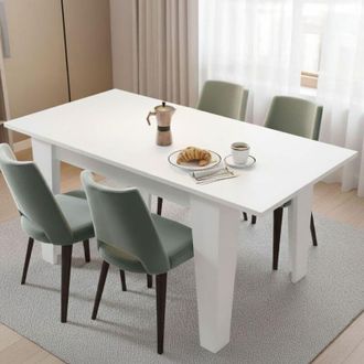 Dmora Mesa Extensible Pizzoli, Extensible, Mecanismo De Extensi&oacute;n Central, Longitud M&aacute;xima 160 Cm, 160x80x78h Cm Marr&oacute;n Nogal