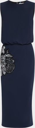 La Petite Robe Di Chiara Boni Myla Sequin Floral Applique Midi Dress
