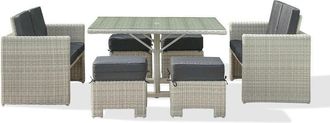 DCB Garden Dcb Garden - Oceane - Conjunto De Comedor Empotrable 8 Plazas Resina Trenzada