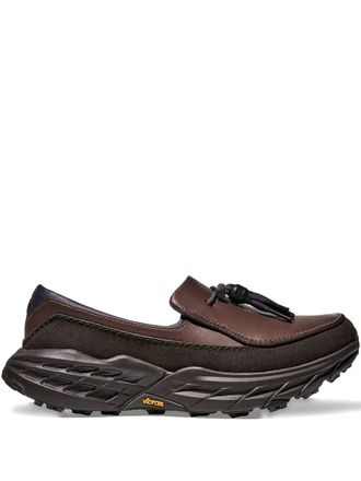 Hoka One One Speed tasselled loafers - men - Leather/Leather/Rubber - 6 - Brown