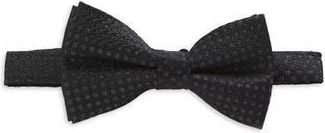 Karl Lagerfeld Floral Pre-Tied Bow Tie in Black/Silver at Nordstrom Rack