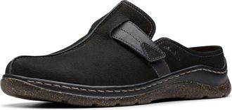 Clarks Womens Orlene Clogs Mule, Black Nubuck, 8.5 X-Wide