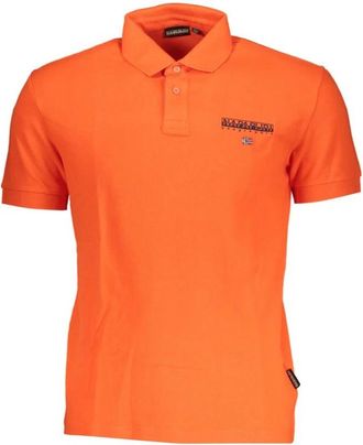 Napapijri Roze Contrast Polo Shirt - Heren - Polos - Oranje - S - Katoen - Tops