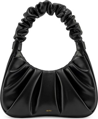 JW PEI Gabbi Ruched Faux Leather Hobo in Black at Nordstrom Rack