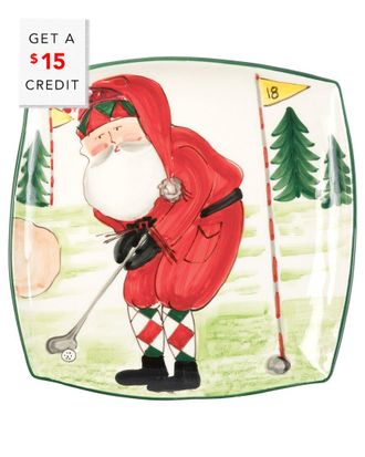 Vietri Vietri Old St. Nick Golfing Square Platter With $19 Credit