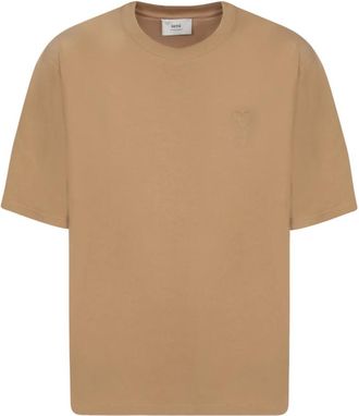 Ami Brown T-Shirt & Polo Collection Aw25 - male - Ami Paris - T-Shirts - Brown - 2XL - Tops