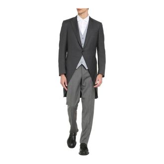 Canali Frac in Lana Sartoriale - - Coats - Uomo - Grigio - 2XL