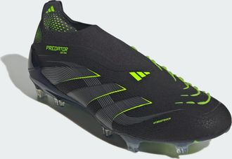 adidas adidas Performance Unisex Predator Elite Laceless Firm Ground Boots - Black - Size UK 10.5