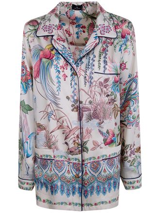 Etro Printed Bowling Neck Shirt