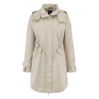 Bomboogie Water-resistant Trench met capuchon - Dames - Mantels - Beige - Maat: M Poliester